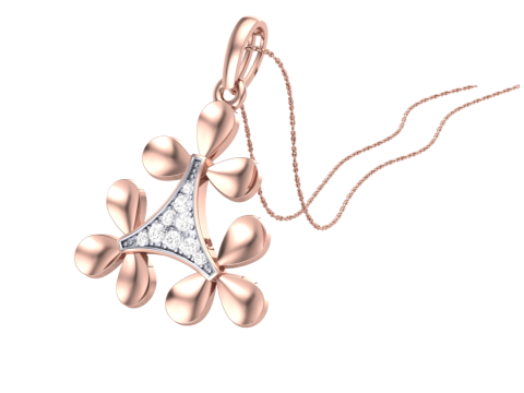 3D Printable Cad jewelry design of Lady diamond Pendant 3D मॉडल