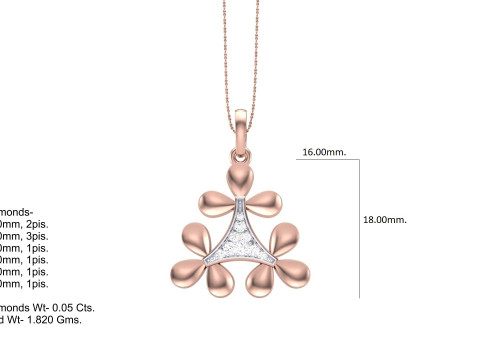 3D Printable Cad jewelry design of Lady diamond Pendant 3D मॉडल