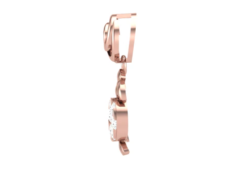 3D Printable Cad jewelry design of Lady diamond Pendant 3D Model