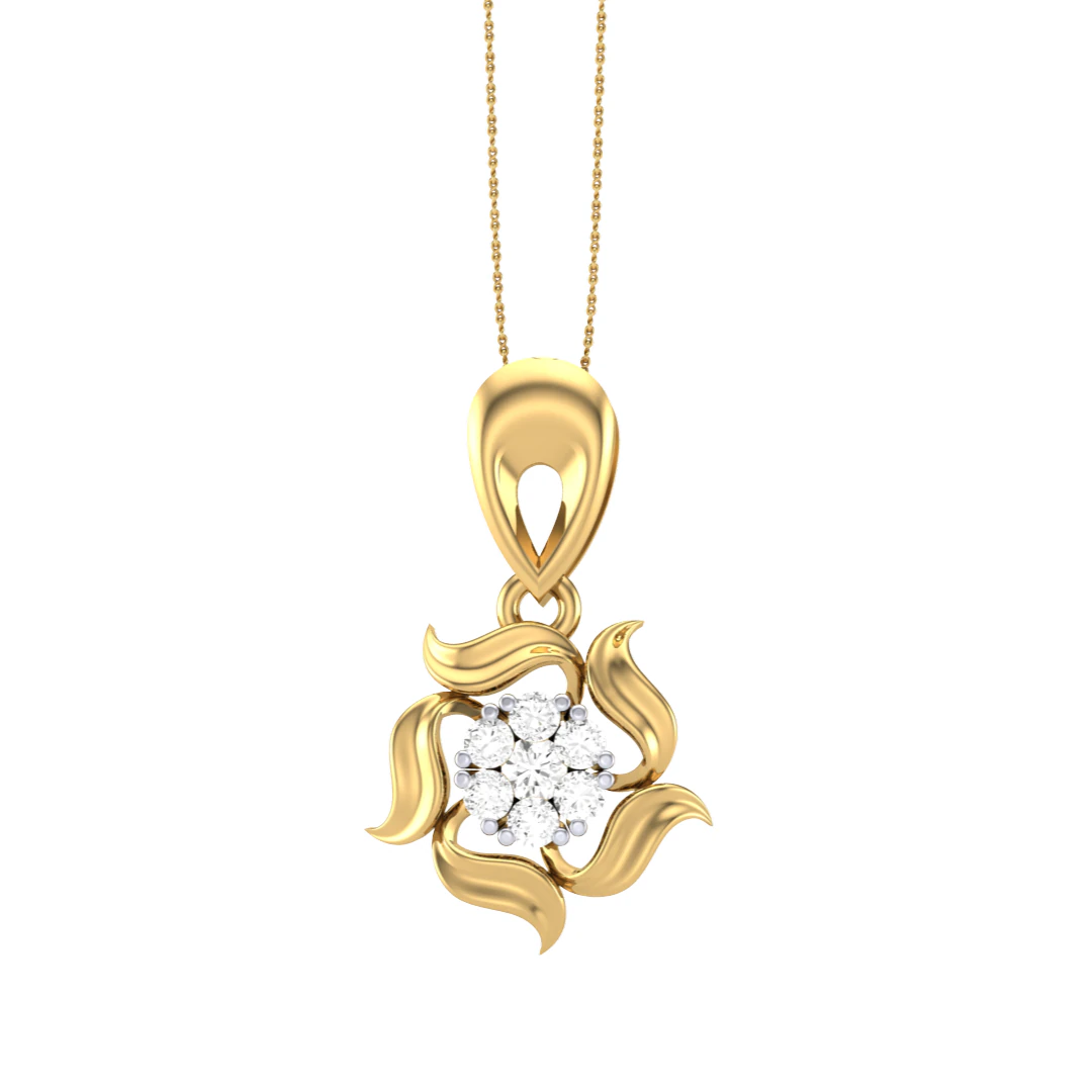 3D Printable Cad jewelry design of Lady diamond Pendant 3D Model .c4d .max .obj .3ds .fbx .stl .blend 