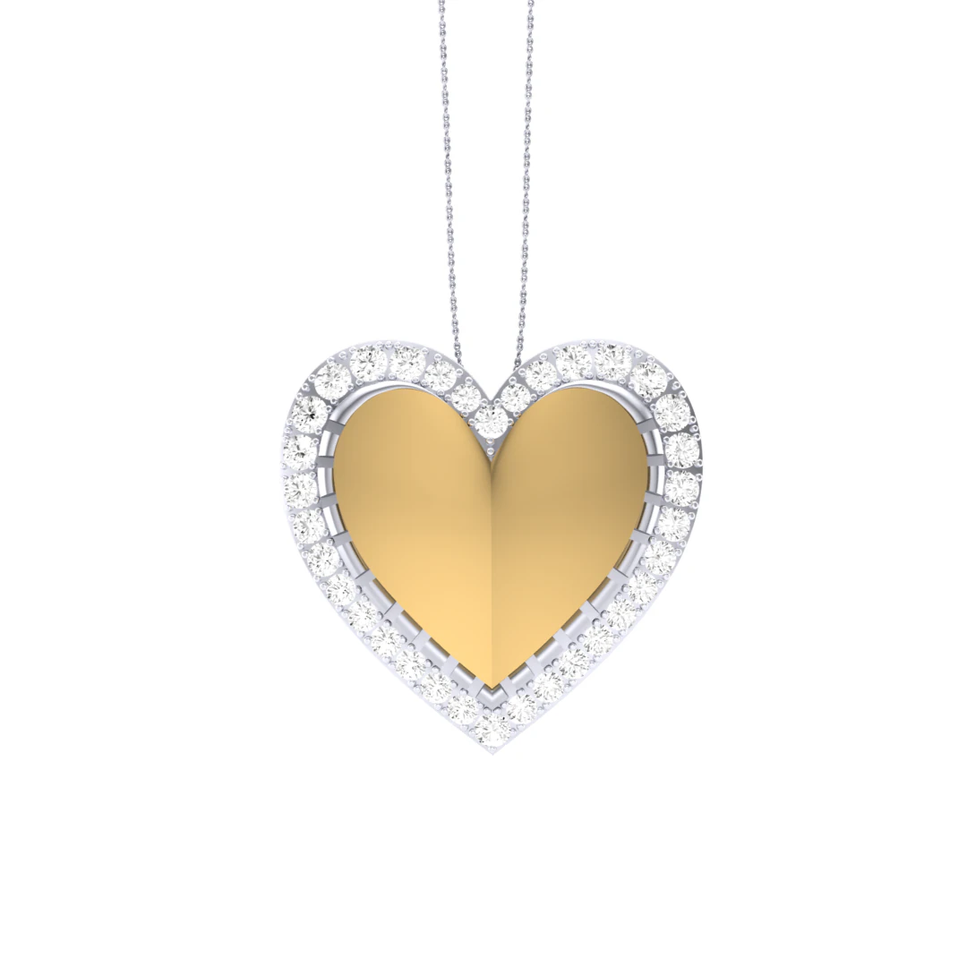 3D Printable Cad jewelry design of Lady diamond Pendant 3D Model .c4d .max .obj .3ds .fbx .stl .blend