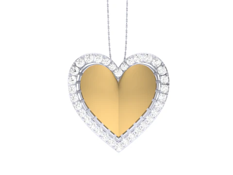 女士钻石吊坠的 3D 可打印 Cad 珠宝设计 3D 模型