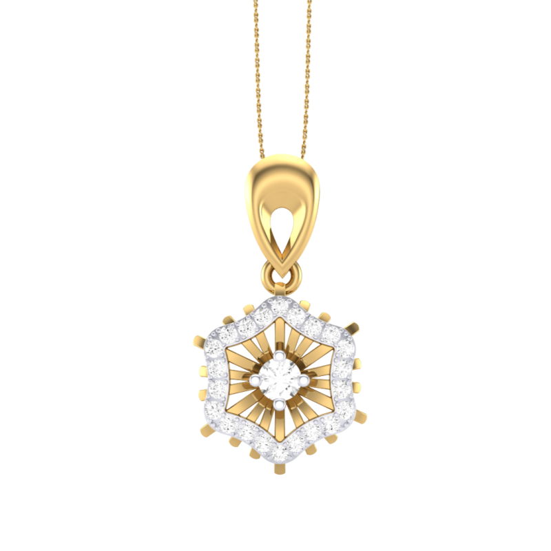 3D Printable Cad jewelry design of Lady diamond Pendant Modèle 3D .c4d .max .obj .3ds .fbx .stl .blend
