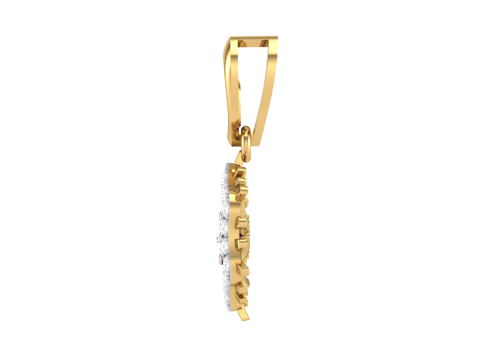 3D Printable Cad jewelry design of Lady diamond Pendant Modèle 3D
