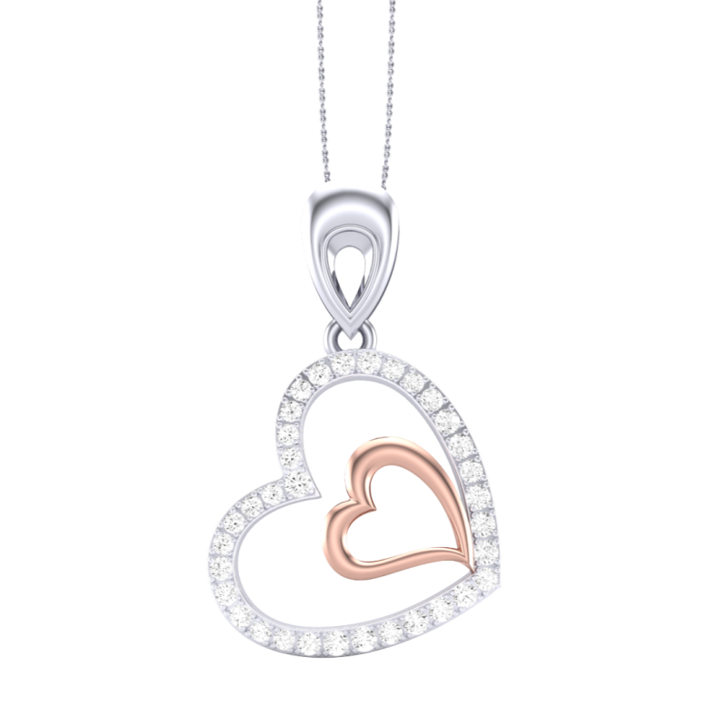 3D Printable Cad jewelry design of Lady diamond Pendant 3D Model .c4d .max .obj .3ds .fbx .stl .blend
