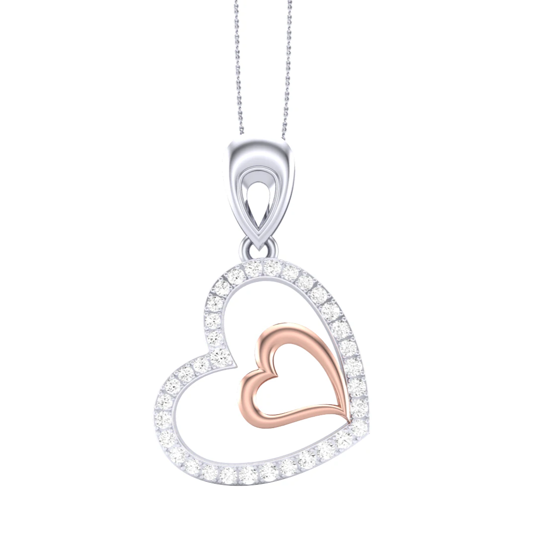 3D Printable Cad jewelry design of Lady diamond Pendant 3D Model .c4d .max .obj .3ds .fbx .stl .blend 