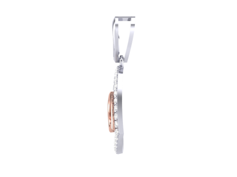 3D Printable Cad jewelry design of Lady diamond Pendant 3D Model