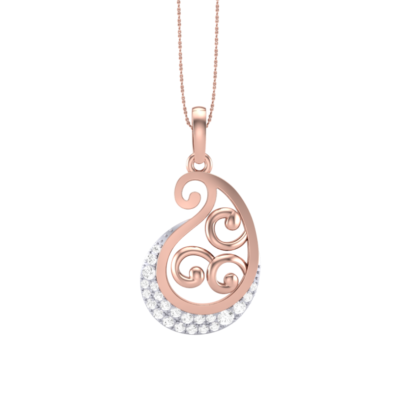 3D Printable Cad jewelry design of Lady diamond Pendant 3D मॉडल .c4d .max .obj .3ds .fbx .stl .blend