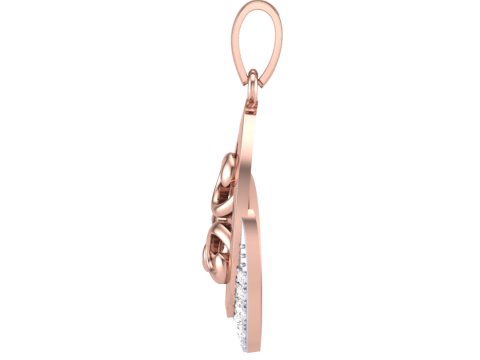 3D Printable Cad jewelry design of Lady diamond Pendant 3D मॉडल