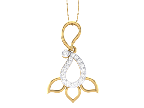 3D Printable Cad jewelry design of Lady diamond Pendant 3D Модель