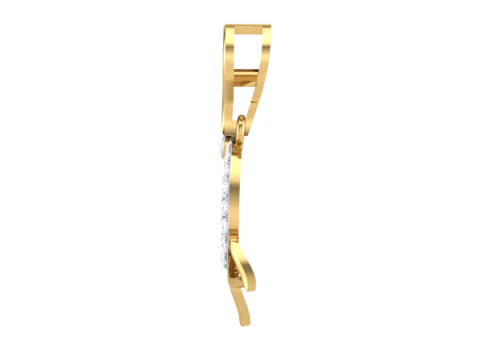 3D Printable Cad jewelry design of Lady diamond Pendant 3D Model