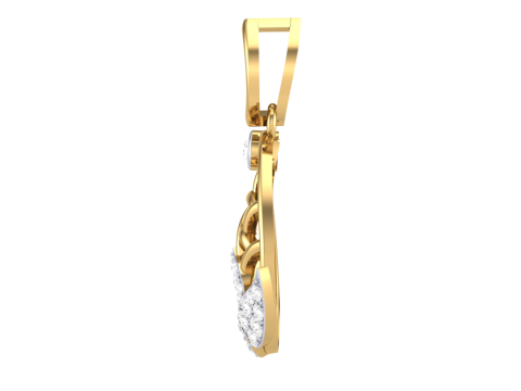 3D Printable Cad jewelry design of Lady diamond Pendant 3D Model