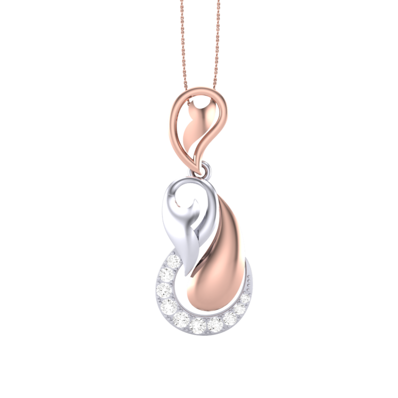 3D Printable Cad jewelry design of Lady diamond Pendant 3D मॉडल .c4d .max .obj .3ds .fbx .stl .blend