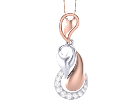 3D Printable Cad jewelry design of Lady diamond Pendant 3D Модель