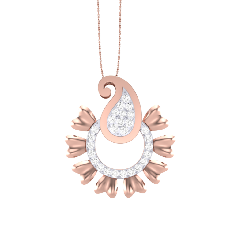 3D Printable Cad jewelry design of Lady diamond Pendant Model 3D .c4d .max .obj .3ds .fbx .stl .blend 