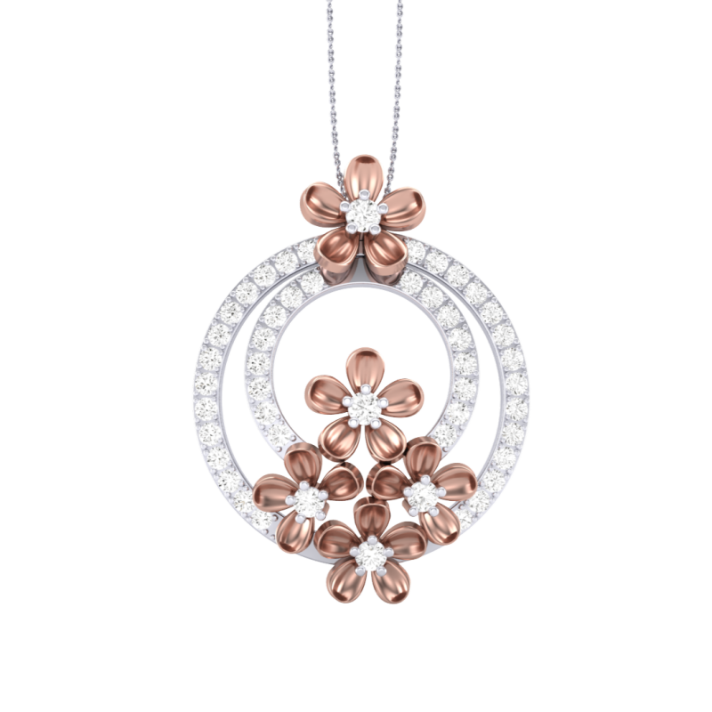 3D Printable Cad jewelry design of Lady diamond Pendant Modèle 3D .c4d .max .obj .3ds .fbx .stl .blend