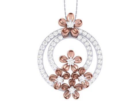 3D Printable Cad jewelry design of Lady diamond Pendant 3D Модель