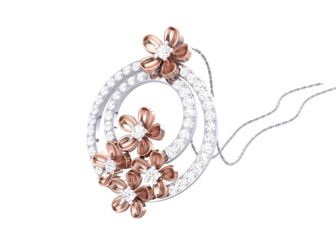 3D Printable Cad jewelry design of Lady diamond Pendant Modèle 3D