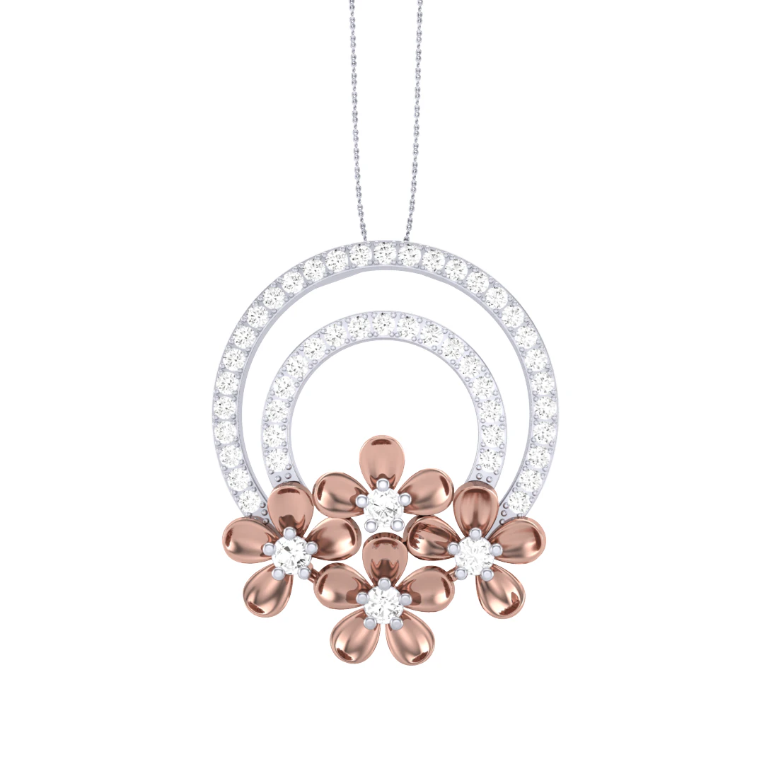 3D Printable Cad jewelry design of Lady diamond Pendant 3D Model .c4d .max .obj .3ds .fbx .stl .blend 