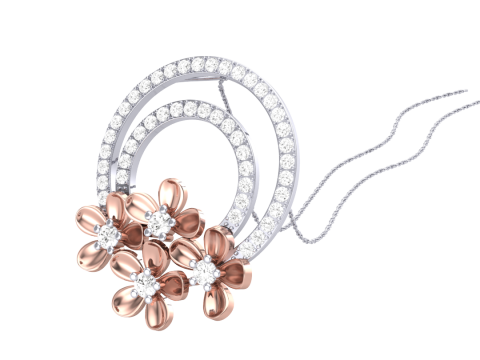 3D Printable Cad jewelry design of Lady diamond Pendant 3D 모델