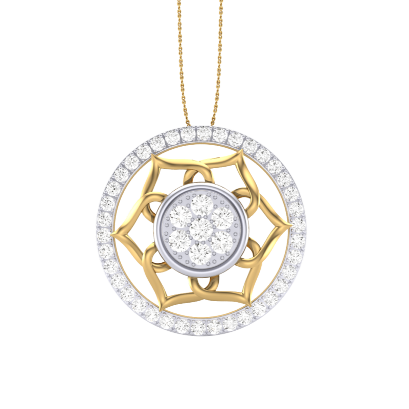 3D Printable Cad jewelry design of Lady diamond Pendant Modèle 3D .c4d .max .obj .3ds .fbx .stl .blend