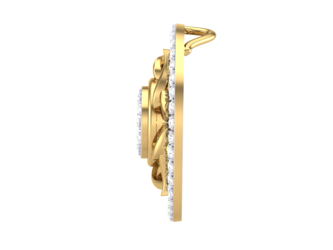 3D Printable Cad jewelry design of Lady diamond Pendant Modèle 3D