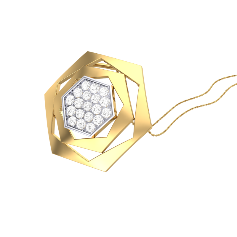 3D Printable Cad jewelry design of Lady diamond Pendant 3D Модель .c4d .max .obj .3ds .fbx .stl .blend