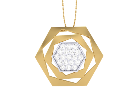 3D Printable Cad jewelry design of Lady diamond Pendant 3D Модель