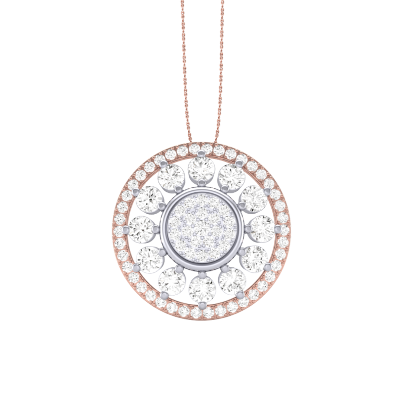 3D Printable Cad jewelry design of Lady diamond Pendant Model 3D .c4d .max .obj .3ds .fbx .stl .blend