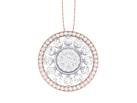 3D Printable Cad jewelry design of Lady diamond Pendant 3D Модель
