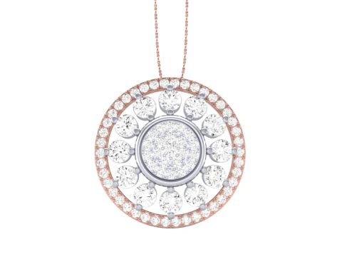 3D Printable Cad jewelry design of Lady diamond Pendant 3D Model