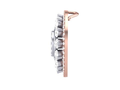 3D Printable Cad jewelry design of Lady diamond Pendant Model 3D