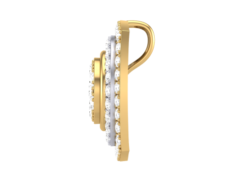 3D Printable Cad jewelry design of Lady diamond Pendant Modelo 3D