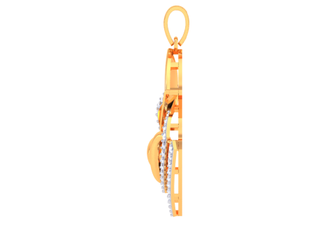 3D Printable Cad jewelry design of Lady diamond Pendant 3D 模型