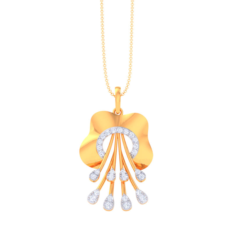 3D Printable Cad jewelry design of Lady diamond Pendant 3D Модель .c4d .max .obj .3ds .fbx .stl .blend