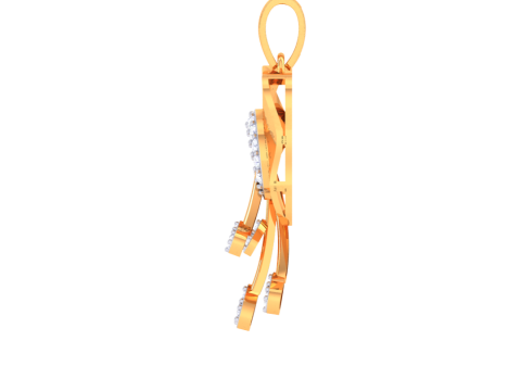 3D Printable Cad jewelry design of Lady diamond Pendant 3D Модель