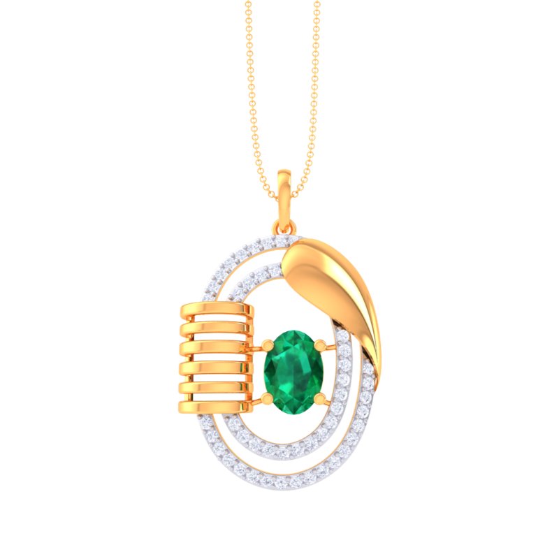 3D Printable Cad jewelry design of Lady diamond Pendant 3D Модель .c4d .max .obj .3ds .fbx .stl .blend