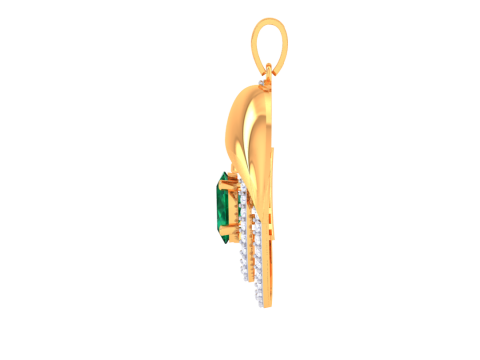 3D Printable Cad jewelry design of Lady diamond Pendant 3D Модель