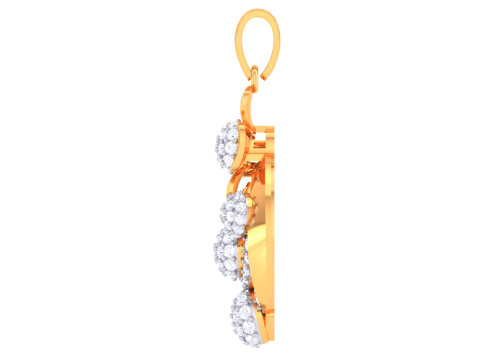 3D Printable Cad jewelry design of Lady diamond Pendant Modèle 3D