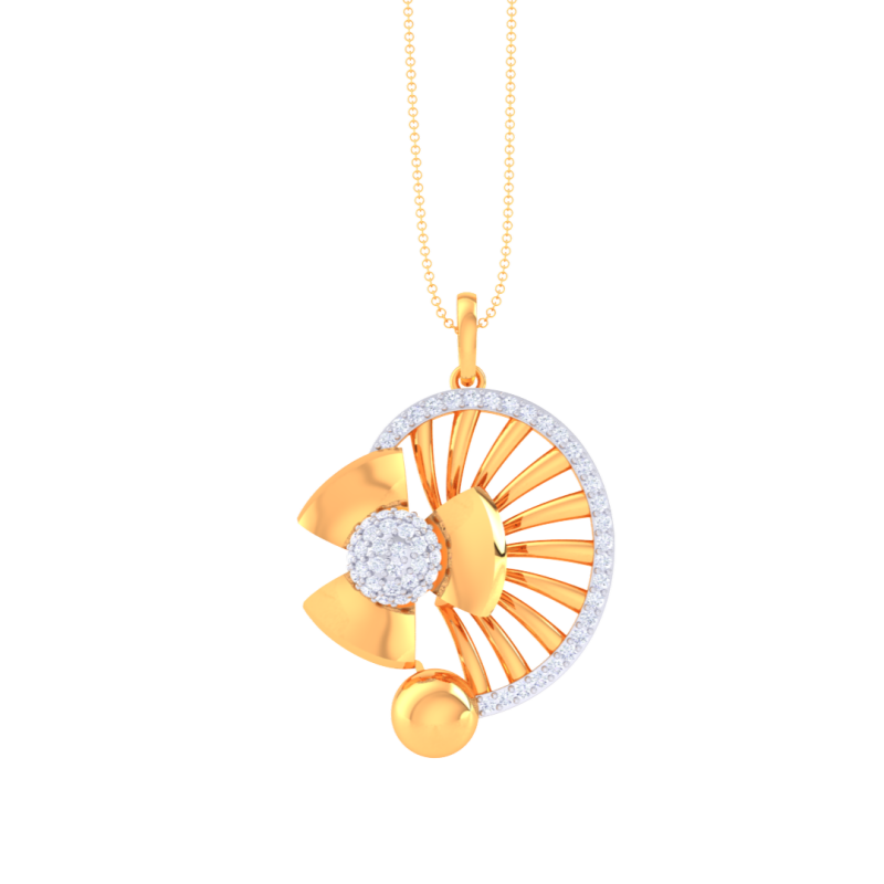 3D Printable Cad jewelry design of Lady diamond Pendant Model 3D .c4d .max .obj .3ds .fbx .stl .blend