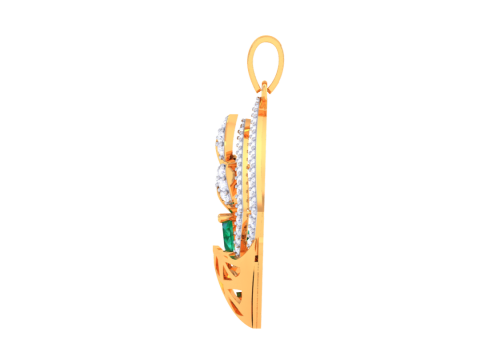3D Printable Cad jewelry design of Lady diamond Pendant 3D Model