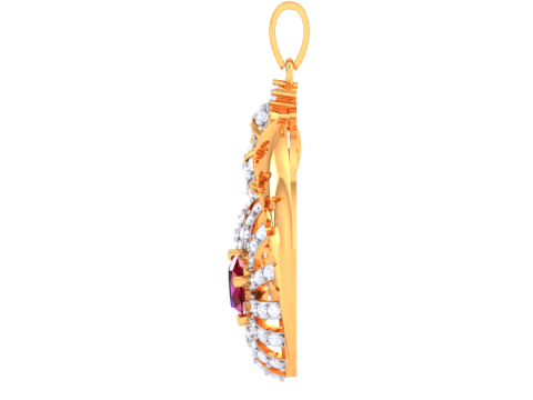 3D Printable Cad jewelry design of Lady diamond Pendant 3D Модель