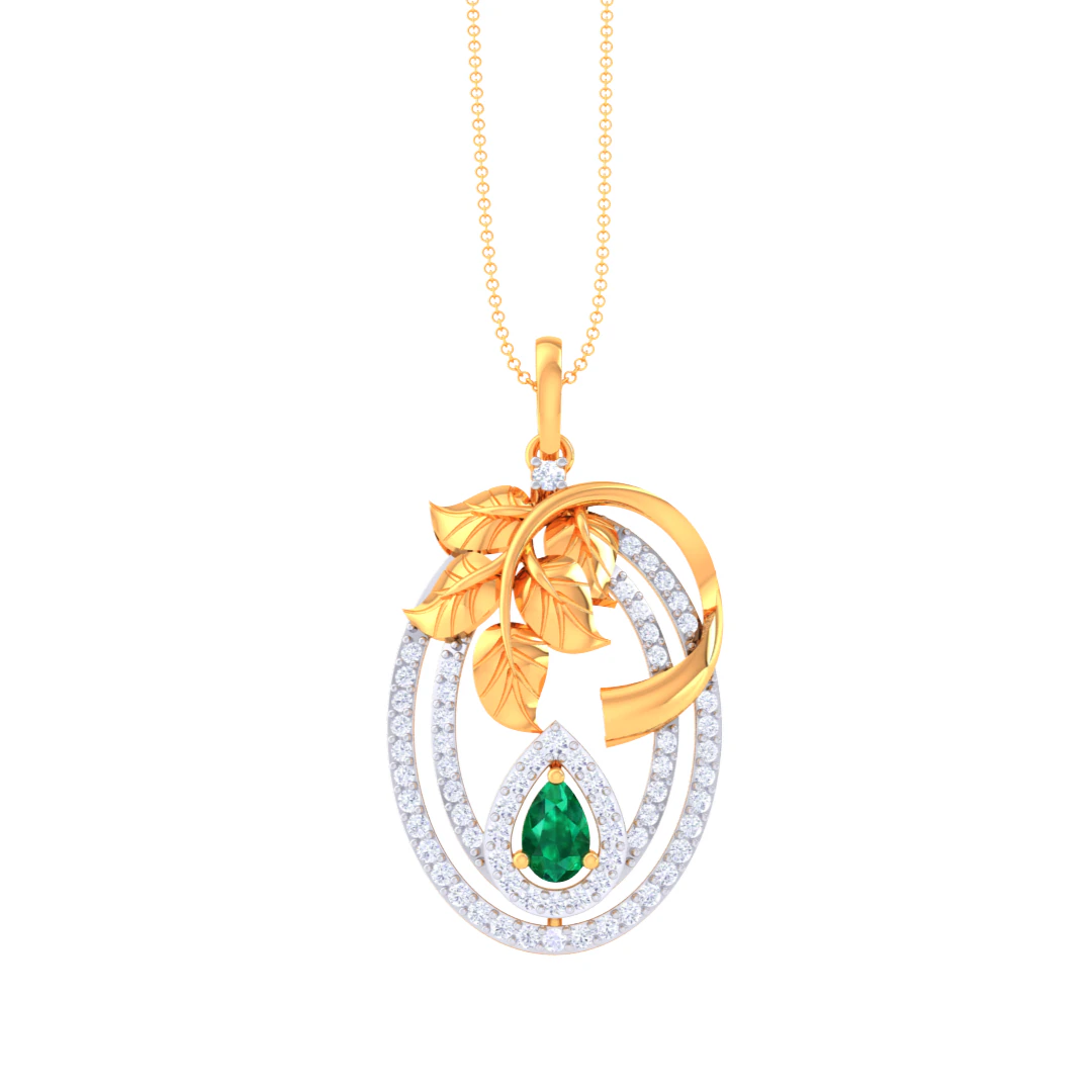 3D Printable Cad jewelry design of Lady diamond Pendant 3D Model .c4d .max .obj .3ds .fbx .stl .blend 