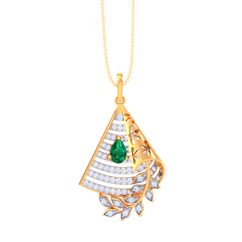 3D Printable Cad jewelry design of Lady diamond Pendant 3D Model .c4d .max .obj .3ds .fbx .stl .blend