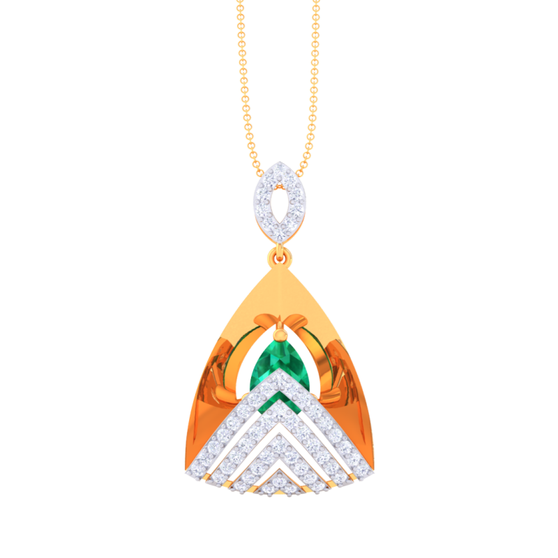 3D Printable Cad jewelry design of Lady diamond Pendant 3D 모델 .c4d .max .obj .3ds .fbx .stl .blend