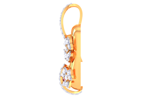 3D Printable Cad jewelry design of Lady diamond Pendant 3D मॉडल