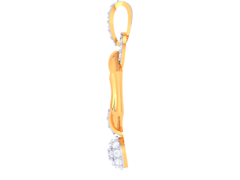 3D Printable Cad jewelry design of Lady diamond Pendant 3D Model