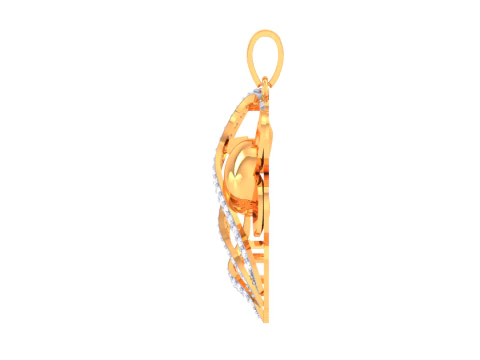 3D Printable Cad jewelry design of Lady diamond Pendant 3D Model