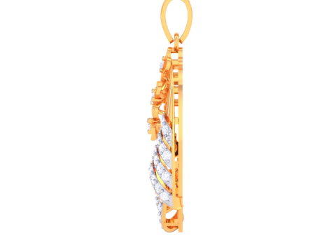 3D Printable Cad jewelry design of Lady diamond Pendant 3D Model