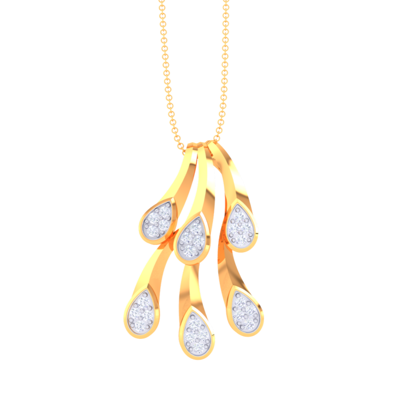 3D Printable Cad jewelry design of Lady diamond Pendant 3D 模型 .c4d .max .obj .3ds .fbx .stl .blend